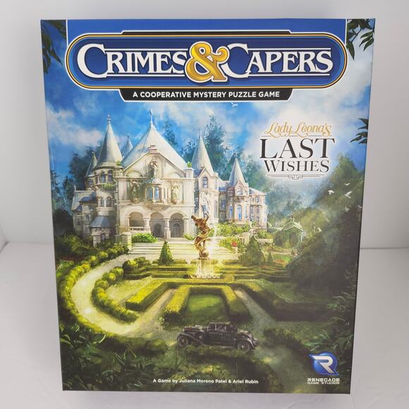 Crimes & Capers Lady Leona's Last Wishes Board Game 2021 Renegade Pre-Owned - Picture 1 of 11